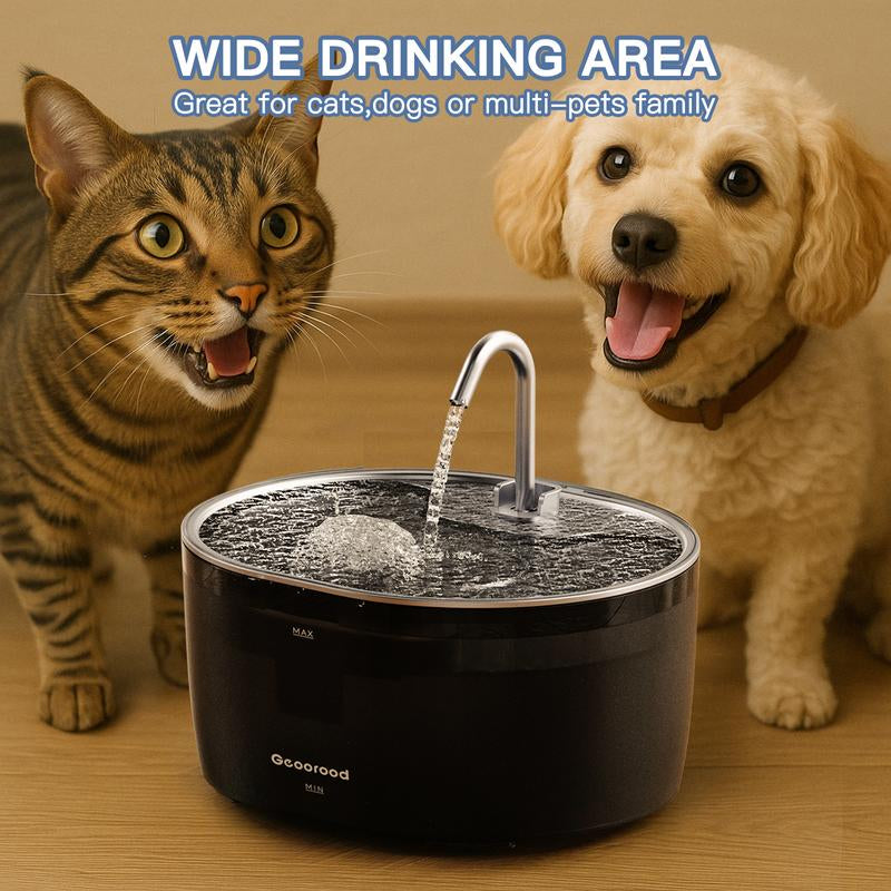 Today'S Deals - Geoorood Cat Water Fountain - 304 Stainless Steel, 3.2L/0.85Gallon/108.2Oz, Dual-Mode, LED Alert, 20Db Quiet, Bpa-Free ABS, Pet-Friendly, Dishwasher-Safe #Tiktokshoplabordaysale #Fallfreshness