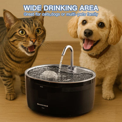 Today'S Deals - Geoorood Cat Water Fountain - 304 Stainless Steel, 3.2L/0.85Gallon/108.2Oz, Dual-Mode, LED Alert, 20Db Quiet, Bpa-Free ABS, Pet-Friendly, Dishwasher-Safe #Tiktokshoplabordaysale #Fallfreshness