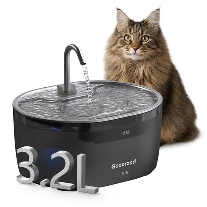 Today'S Deals - Geoorood Cat Water Fountain - 304 Stainless Steel, 3.2L/0.85Gallon/108.2Oz, Dual-Mode, LED Alert, 20Db Quiet, Bpa-Free ABS, Pet-Friendly, Dishwasher-Safe #Tiktokshoplabordaysale #Fallfreshness