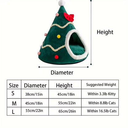 Cozy Christmas Cat and Dog Bed Set - Winter Warmth for Your Furry Friends!