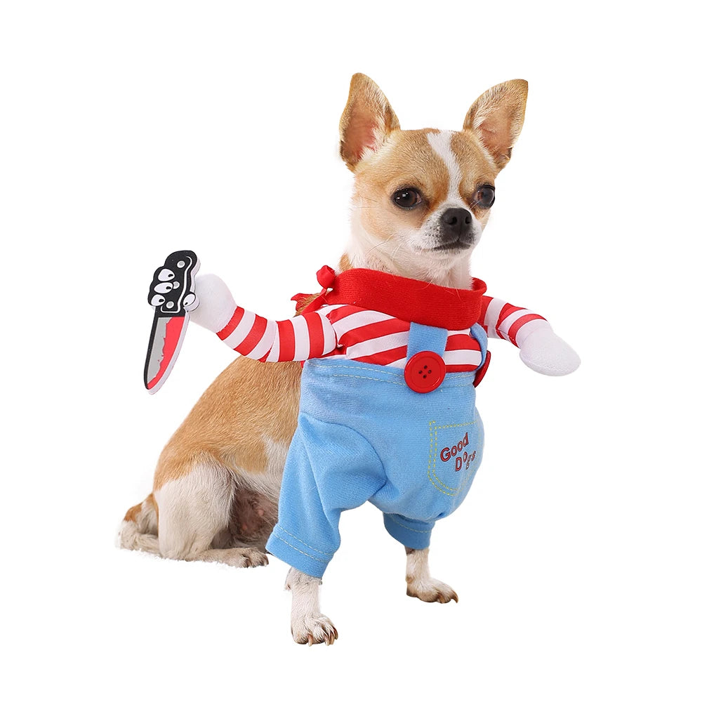 Funny  Halloween Dog Costume -Hilarius Walking Pet Outfit for Small Dogs & Puppies / Perfect for Parties and Photos