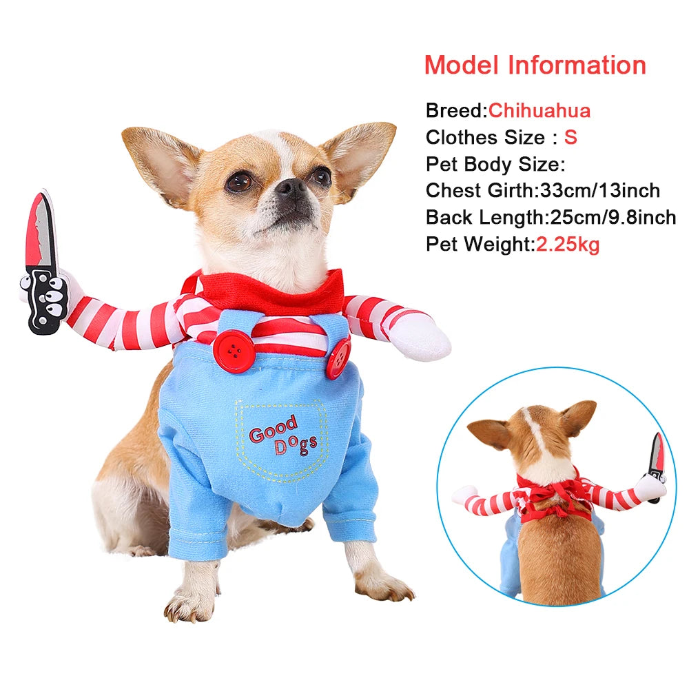 Funny  Halloween Dog Costume -Hilarius Walking Pet Outfit for Small Dogs & Puppies / Perfect for Parties and Photos