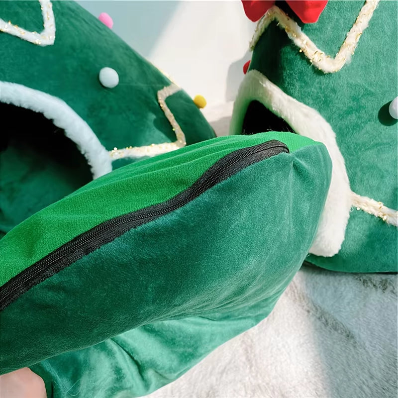 Cozy Christmas Cat and Dog Bed Set - Winter Warmth for Your Furry Friends!