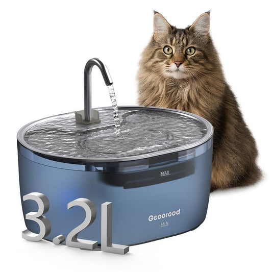 Today'S Deals - Geoorood Cat Water Fountain - 304 Stainless Steel, 3.2L/0.85Gallon/108.2Oz, Dual-Mode, LED Alert, 20Db Quiet, Bpa-Free ABS, Pet-Friendly, Dishwasher-Safe #Tiktokshoplabordaysale #Fallfreshness