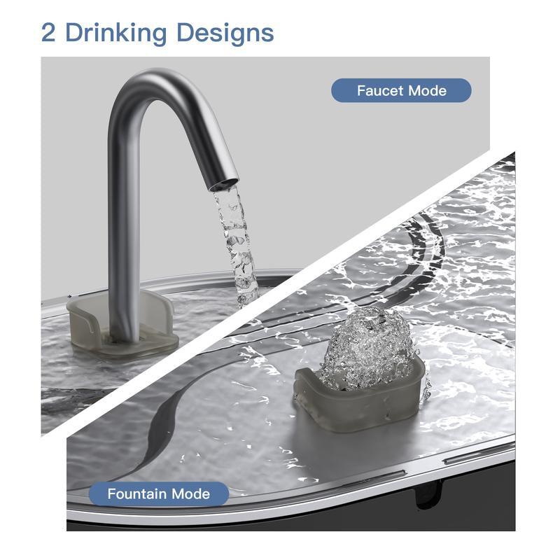 Today'S Deals - Geoorood Cat Water Fountain - 304 Stainless Steel, 3.2L/0.85Gallon/108.2Oz, Dual-Mode, LED Alert, 20Db Quiet, Bpa-Free ABS, Pet-Friendly, Dishwasher-Safe #Tiktokshoplabordaysale #Fallfreshness